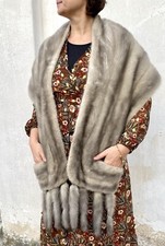 stola pelliccia Visone Grigio