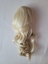 Bacchetta incagliata onda coda di cavallo clip in estensione capelli 16 pollici - biondo #16/613