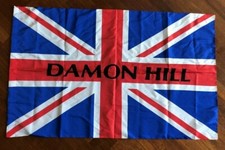 F1 BANDIERA DAMON HILL- "BANDIERA INGLESE ANNO 1996 DAMON HILL"  -