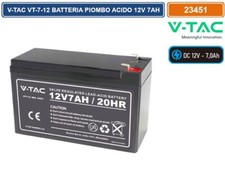 V-TAC VT-7-12 BATTERIA PIOMBO ACIDO 12V 7AH CON ATTACCHI T1 - SKU 23451