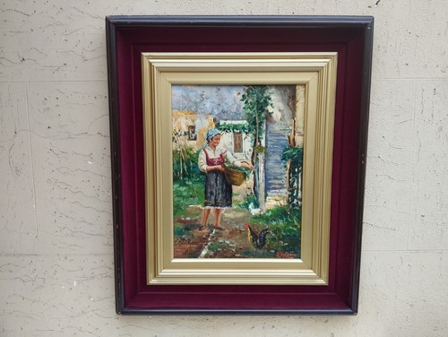 Quadro dipinto olio tavola - su,