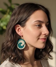 Sun Crochet Earrings Handmade