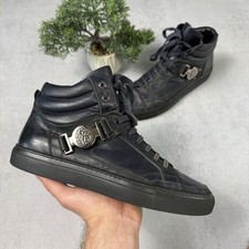 Sneakers alte Roberto Cavalli blu pelle uomo taglia 40 us 7