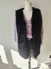 Gilet scaldacorpo invernale New Look taglia 10 nero casual caldo pelliccia sintetica orsacchiotto donna