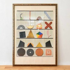 Lucio Del Pezzo Serigrafia Geometrica Astratta Anni 70-80 Pop Art Italiana Gr...