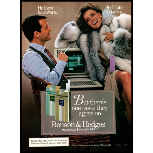 Benson hedges 1985 sigarette - &,