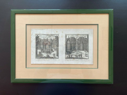 Gravure xviiième jardins - gravure, de