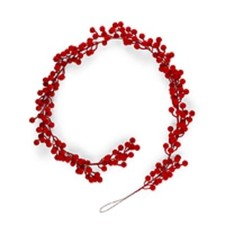 GHIRLANDA DI BACCHE FLOCCATE