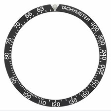 INSERTO LUNETTA PER OROLOGIO CRONOGRAFO TAG HEUER AUTAVIA CON PERLA NERO