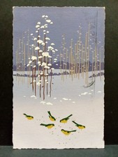 Cartolina ARS NOVA di Giovanni Meschini -VG 1928 x Trieste dipinta mano Pochoir