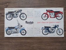 MONDIAL (125 - 175 - 200 - 250 CC) originale BROCHURE DEPLIANT moto epoca