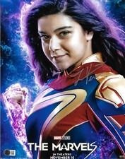 Foto Iman Vellani autografata 11x14 Ms Marvel firmata Beckett BAS testimone