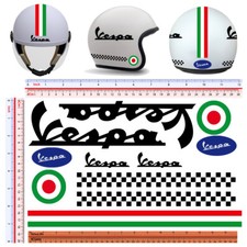 Vespa pvc nero adesivi casco