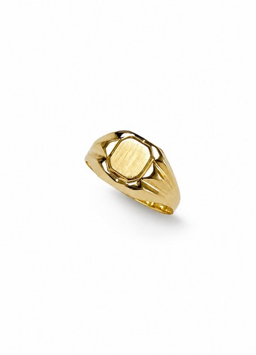 Anello scudo ottagonale oro - anello,