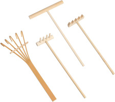 Set Di 4 Attrezzi Da Giardino Mini Zen, Mini Rastrello, Rastrello Zen, per Casa,