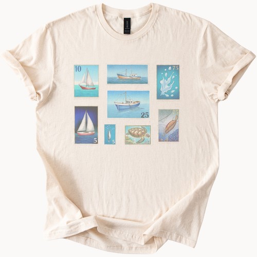 Shirt grafica francobollo - t-shirt,