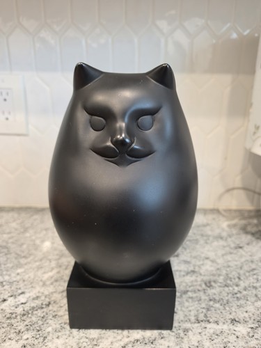 Statua gatto nero persiano