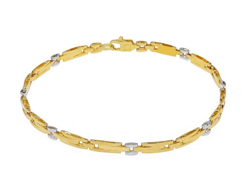 Bracciale oro giallo bianco - bracciale,