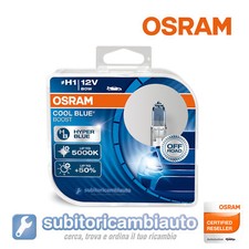 COPPIA LAMPADE OSRAM H1 COOL BLUE BOOST 5000K 12V 80W 62150 CBB HCB