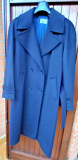 Cappotto Ginalebole Blu di cashmere con cintura doppiopetto