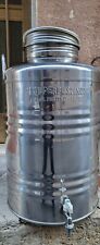 CONTENITORE FUSTO BIDONE RECIPIENTE VUOTO PER OLIO ACCIAIO INOX 20/50/100 LITRI