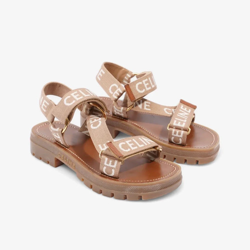 Celine leo logo sandals in - "leo",