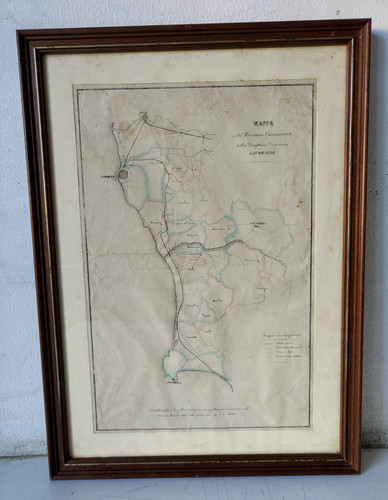 Antico quadro mappa territorio - antico, quadro/mappa