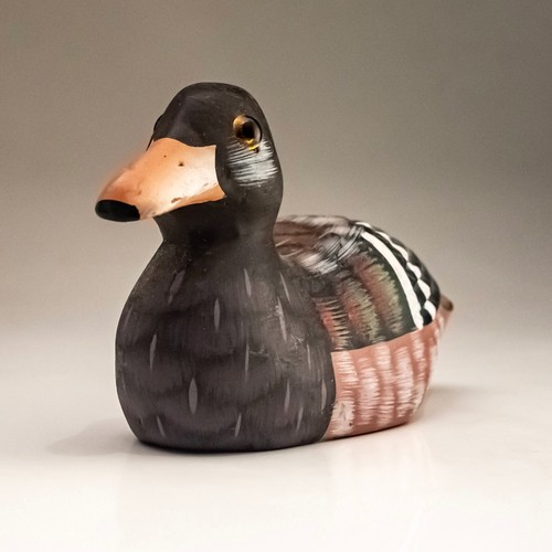 Carved stone common eider - common, duck