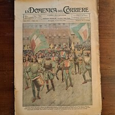 Rivista antica illustratore Achille Beltrame palio di Siena 1921