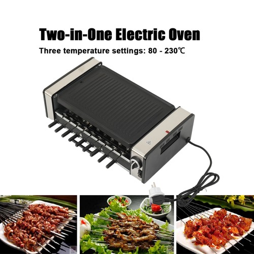 Elektro bbq kebabgrill - 2-in-1,