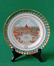 PIATTO DA PARETE RICORDO ROMA BASILICA S. PIETRO SOUVENIR ITALY VINTAGE. CR99