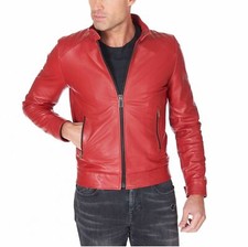 Giacca da motociclista rossa