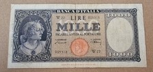 MILLE 1000 LIRE TESTINA ORNATA