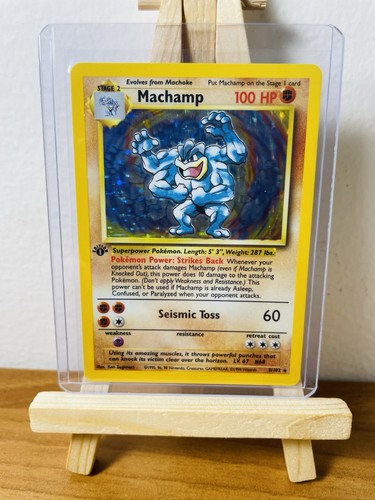 Pokemon machamp holo 1st - pokemon,