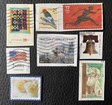Lot de 8 timbres des USA