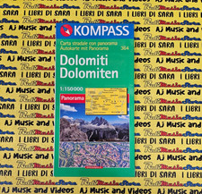 Book Cartina DOLOMITI carta stradale con panorama 1.150 000 KOMPASS 364 (A11)