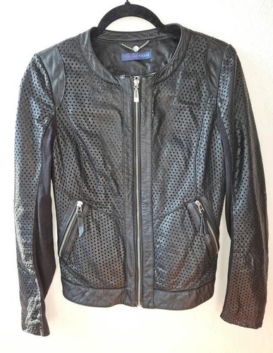 Trussardi jeans leather jacket - jeans,
