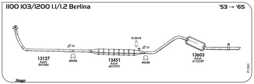 Marmitta centrale per fiat - centrale,