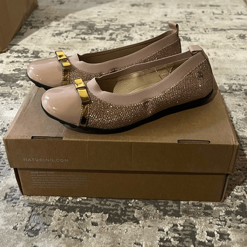 Nib naturino pink - leather, bow