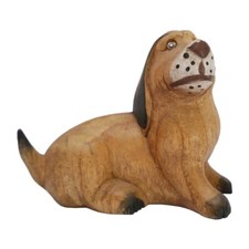 Scultura Cane Bassotto Cm 12 in legno Artigianale Thailandese