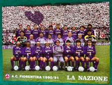 Poster ufficiale A.C. FIORENTINA anno 1990/91 - come nuovo (dim. 62x86 cm)