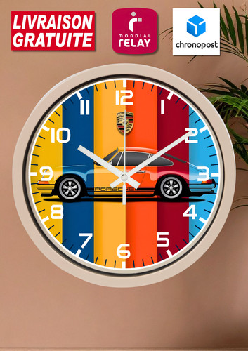 Horloge murale style porsche - horloge,