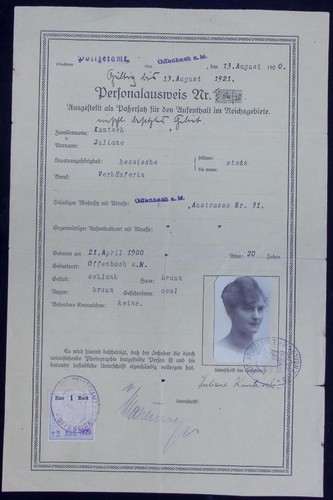 Germania carta identità - germania, d'identità