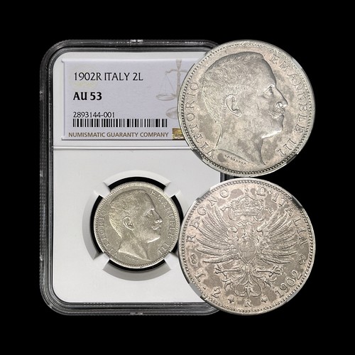 Italia 1902 lire argento - 2, lire,