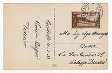 1932 Regno d'Italia 50 c. Posta Aerea serie Decennale raro isolato su cartolina