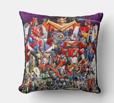 CUSCINO 40x40 TRIBUTO COLLAGE ROBOT ANNI 80 GOLDRAKE MAZINGA JEEG DALTANIOUS - 1