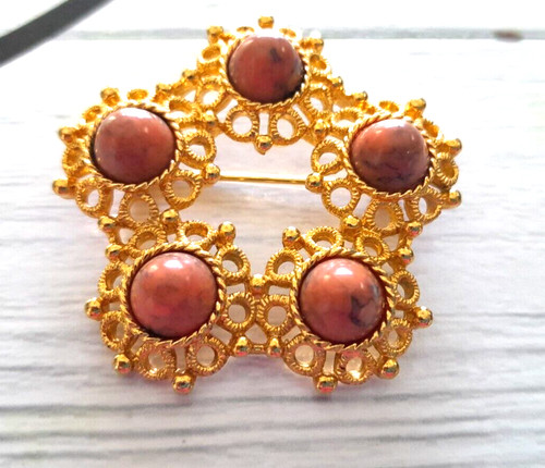 Spilla cabochon vintage - , anni