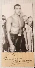 Primo Carnera originale autograph