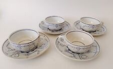 ♥ SET 4 TAZZE + PIATTINI IN CERAMICA SCI LAVENO VINTAGE DESIGN CAMPI ? CAFFè THE