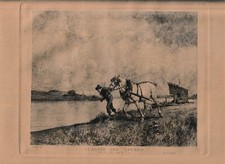 LORENZO DELLEANI INCISIONE ACQUAFORTE ALAGGIO SUL TANARO